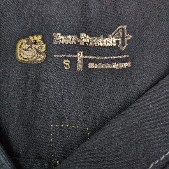 WonderWink Women's Four Stretch Sporty V-Neck Navy Scrub Top - Picture 2 of 7